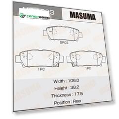 Колодки тормозные Masuma дисковые, арт. MS-1323