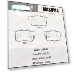 Колодки тормозные Masuma дисковые, арт. MS-8255