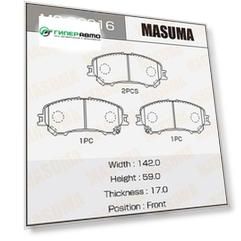 Колодки тормозные Masuma дисковые, передние, арт. MS-C2016