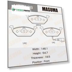 Колодки тормозные Masuma дисковые, передние, арт. MS-0138