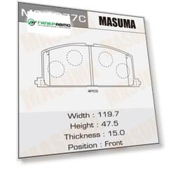 Колодки тормозные Masuma дисковые, арт. MS-1077