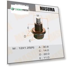 Болт маслосливной с магнитом "Masuma"  Nissan  12х1.25mm   VG33,VQ35,QG18,SR16,YD22,QR20,25,KA24