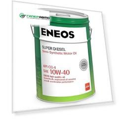 Масло моторное Eneos Super Diesel 10w40 полусинтетическое, CG-4, для дизельного двигателя, 20л