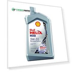 Масло моторное Shell Helix HX8 5w30 синтетическое, SL/CF, ACEA A3/B3/B4, универсальное, 1л