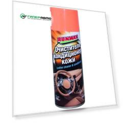Очиститель-кондиционер салона Runway Leather Cleaner & Conditioner, для кожи, с эффектом восстановления, аэрозоль 400мл, арт. RW6124