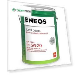 Масло моторное Eneos Super Diesel 5w30 полусинтетическое, CG-4, для дизельного двигателя, 20л, арт. 1332