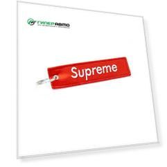 Брелок тканевый с вышивкой «Supreme»