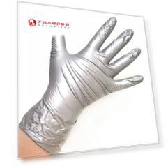 SAFE & CARE Перчатки нитриловые серебристые XL Safe & Care 100 шт