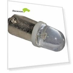 Светодиод 12V T4W BA9s  1LED (повт.ук.пов.габар.) белый (YADA)