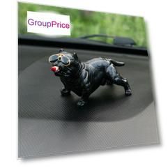 Игрушка на панель авто с присоской, бульдог