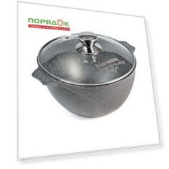 Казан алюминий, антипригарное покрытие, 5 л, Гранит, с крышкой, Мечта, 55701
