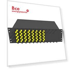 Многомодовый оптический укомплектованный стоечный кросс TopLan КРС-Top-3U-64ST/U-OM2-BK