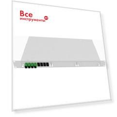 Укомплектованный одномодовый стоечный оптический кросс TopLan КРС-Top-1U-04SC/A-OS2-GY