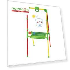 Мольберт детский растущий, со счетами, желто-красный, Nika, М2Л/СФ2