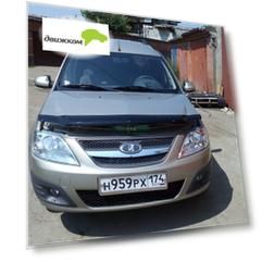 Дефлектор капота темный Renault Logan 2005-2013/ВАЗ LARGUS Wg. 2012-