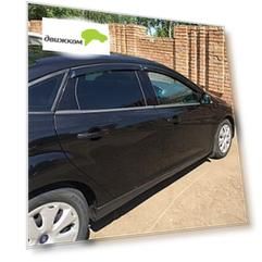 Дефлекторы окон Vinguru Ford Focus III 2011- седан накладные литьевой поликарбонат скотч 4 шт