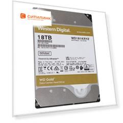 Жесткий диск WD Gold WD181KRYZ, 18ТБ, HDD, SATA III, 3.5"