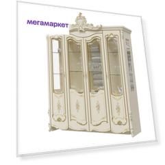 Шкаф 4-х дверный Мэри-Мебель Шейх ГШ-05 слоновая кость, 206х56х245 см