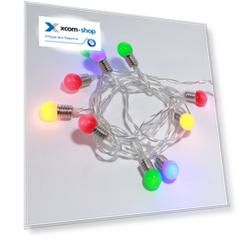Гирлянда NEON-NIGHT 303-074 светодиодная «Мини-лампочки» 1.5 м, 10 LED, прозрачный ПВХ, цвет свечения мультиколор, 2 х АА (батарейки не в комплекте)