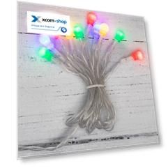 Гирлянда NEON-NIGHT 303-092 светодиодная «Шарики» 1.5 м, 10 LED, прозрачный ПВХ, цвет свечения мультиколор, 2 х АА (батарейки не в комплекте)