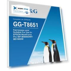 Картридж G&G GG-T8651 черный (176мл) для Epson WorkForce Pro WF-M5690DWF/M5190DW