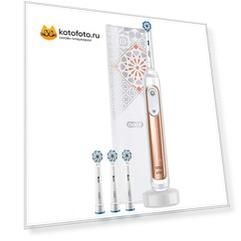 Зубная щетка электрическая Oral-B Genius X Luxe Edition белый/розовый