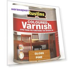 Полиуретановый лак Античная сосна Rustins / Poly Varnish Gloss Antique Pine (Глянец) 1л