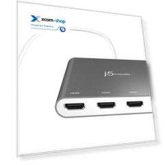 Адаптер j5create JCA366 USB-C to 4-Port HDMI
