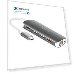 Адаптер j5create JCD383 USB-C Multi Adapter-HDMI/Ethernet/USB 3.1/PD 3.0/Memory Card Reader/Writer