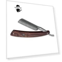 Опасная бритва Boker Damascus Curly Birch 6/8, сталь дамаск, рукоять коричневая береза