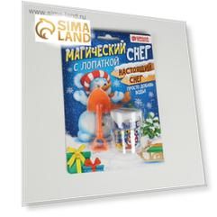 Искусственный растущий снег «Снеговик», с лопаткой, цвета МИКС