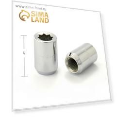 Гайка M12x1,5, 31, спец., конус, хром, блистер 20 шт +ключ