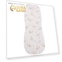 Комплект (конверт-пелёнка, шапочка) для девочки «Ламы» рост 62 см, цвет белый