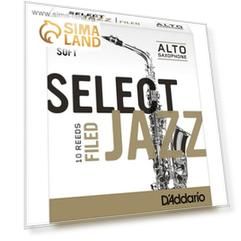 Трости для саксофона альт Rico RSF10ASX2S Select Jazz, размер 2, мягкие (Soft), 10шт