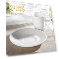 Кофейная пара фарфоровая Wilmax, 2 предмета: кружка 110 мл, блюдце d=13,2 см, цвет белый