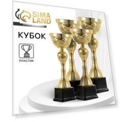 Кубок 134A, наградная фигура, золото, подставка пластик, 31,5 × 12 × 9,5 см.