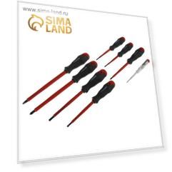 Набор отвёрток диэлектрических TUNDRA, тестер, 8 предметов