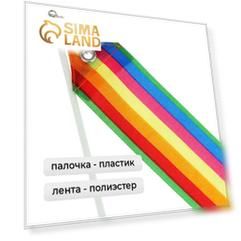 Лента гимнастическая с палочкой Grace Dance, 2 м, цвет радуга