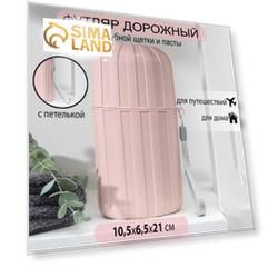 Футляр для зубной щётки и пасты, 21 см, цвет МИКС