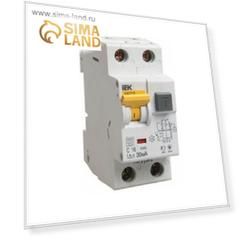 Дифф. автомат IEK, 1 п + N, 2 мод., C 40 А, 30 мА, тип A, 6 кА, АВДТ-32, MAD22-5-040-C-30
