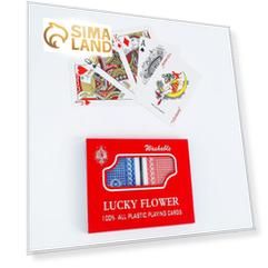 Карты игральные пластиковые "Lucky flower", 2 колоды по 54 шт, 25 мкм, 8.7 х 5.7 см