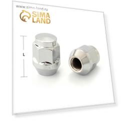 Гайка M12x1,5, 35, hex19, конус, закрытая, хром, 5 шт