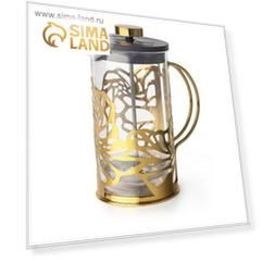 Френч-пресс для заваривания чая и кофе Apollo Genio Cite Gold, 600 мл