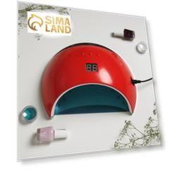 Лампа для гель-лака Luazon LUF-22, LED, 48 Вт, 21 диод, таймер 30/60/99 с, 220 В, красная