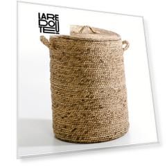 Корзина круглая из плетеных волокон эйхорнии. В60 см, Liane