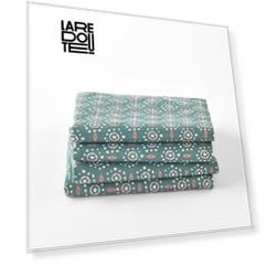 Комплект из 4 салфеток из хлопка и осветленного льна OLÉANE
