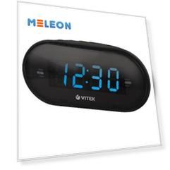 Радиочасы Vitek (тюнер с памятью на 10 AM / 10 FM станций) VT-6602(BK), черный