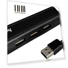 Концентратор USB 2.0 HAMA H-12167 4 x USB 2.0 черный