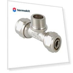 Фитинг обжимной тройник с переходом на наружную резьбу Valtec 26 x 1"