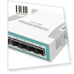 Коммутатор Mikrotik CRS106-1C-5S 1xcombo 4xSFP PoE in